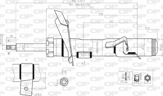 Open Parts SAB8154.31 - Ammortizzatore autozon.pro