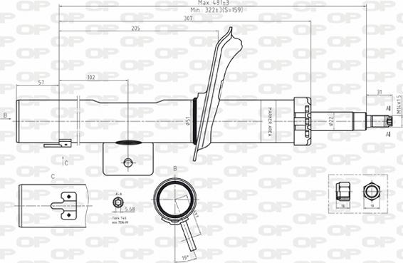 Open Parts SAB8165.31 - Ammortizzatore autozon.pro