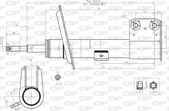 Open Parts SAB8166.31 - Ammortizzatore autozon.pro