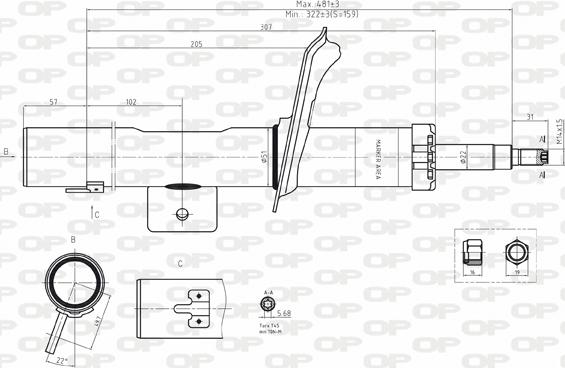 Open Parts SAB8184.31 - Ammortizzatore autozon.pro