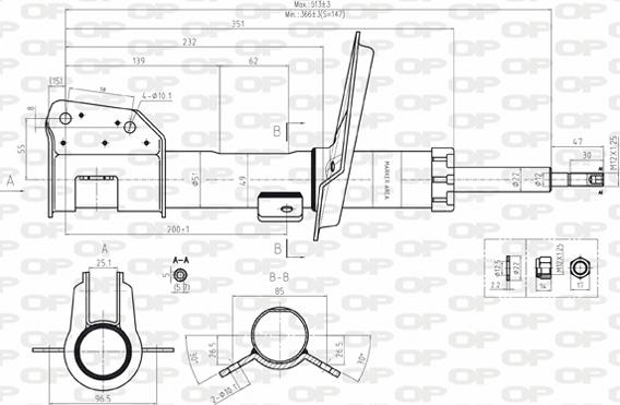 Open Parts SAB8127.31 - Ammortizzatore autozon.pro