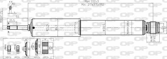 Open Parts SAB8349.11 - Ammortizzatore autozon.pro