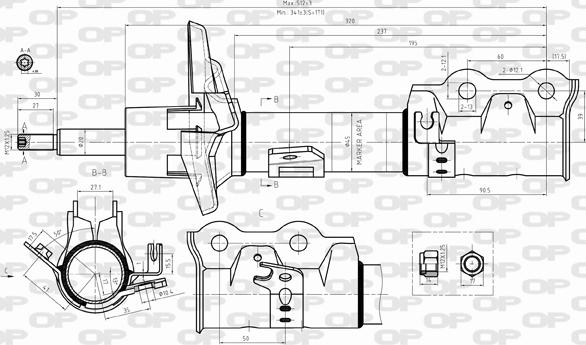 Open Parts SAB8311.31 - Ammortizzatore autozon.pro