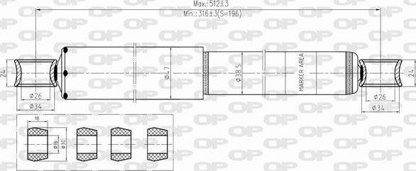 Open Parts SAB8371.12 - Ammortizzatore autozon.pro