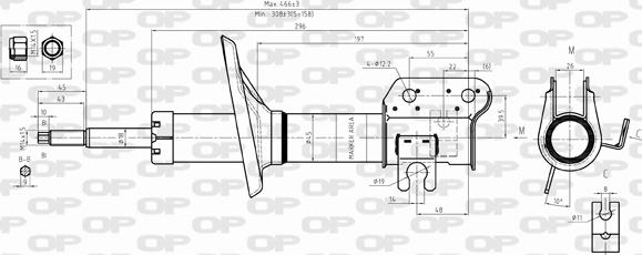 Open Parts SAB8297.31 - Ammortizzatore autozon.pro