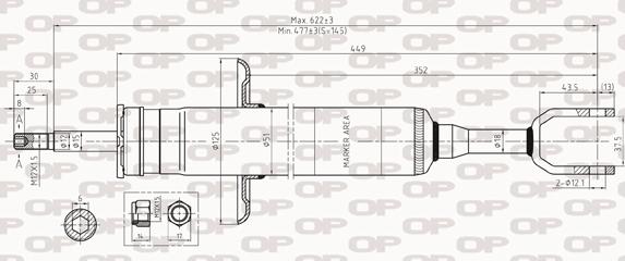 Open Parts SAB8258.31 - Ammortizzatore autozon.pro