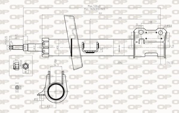 Open Parts SAB8268.31 - Ammortizzatore autozon.pro