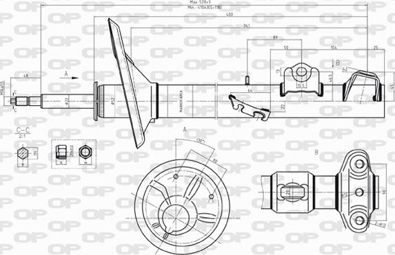 Open Parts SAB8214.31 - Ammortizzatore autozon.pro