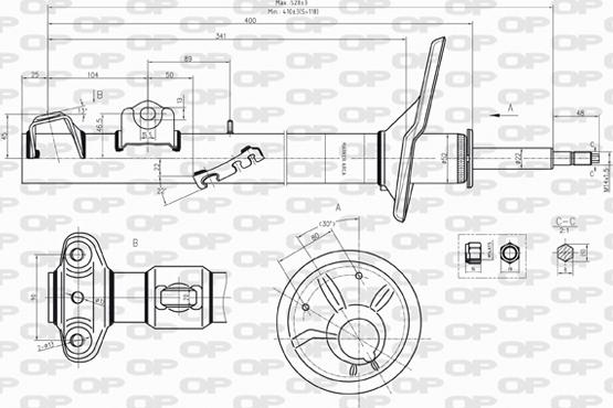 Open Parts SAB8215.31 - Ammortizzatore autozon.pro