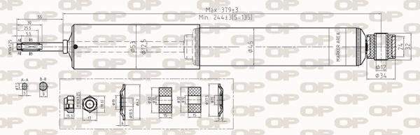 Open Parts SAB8282.31 - Ammortizzatore autozon.pro