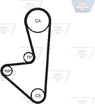 Optibelt ZRK 1114 - Cinghia dentata autozon.pro