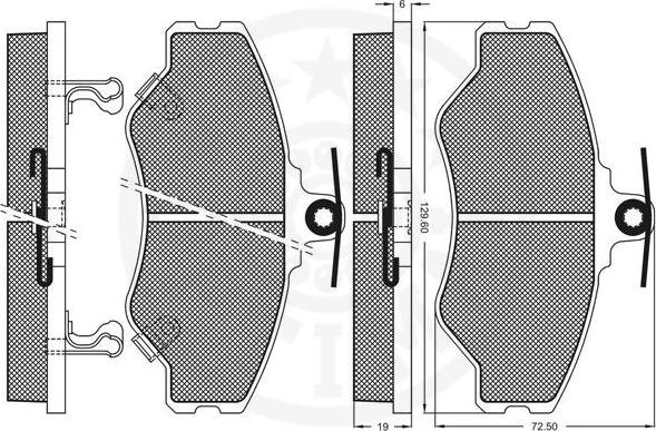 Optimal 9955 - Kit pastiglie freno, Freno a disco autozon.pro