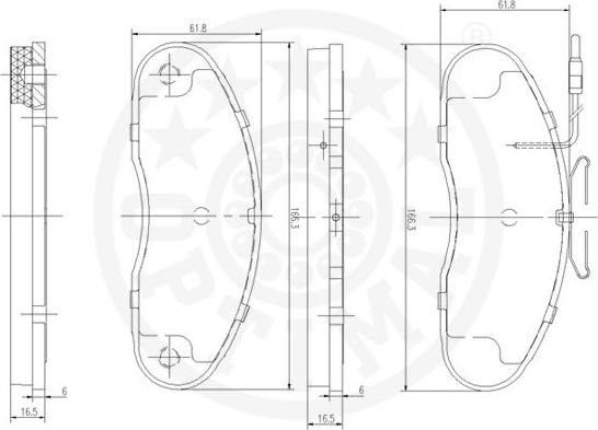 Optimal 9465 - Kit pastiglie freno, Freno a disco autozon.pro