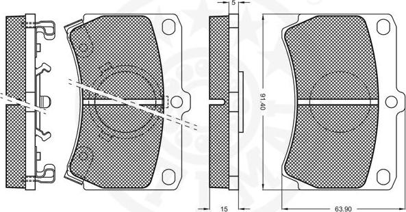 Optimal 9437 - Kit pastiglie freno, Freno a disco autozon.pro