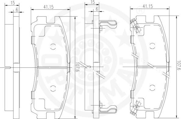 Optimal 9594 - Kit pastiglie freno, Freno a disco autozon.pro