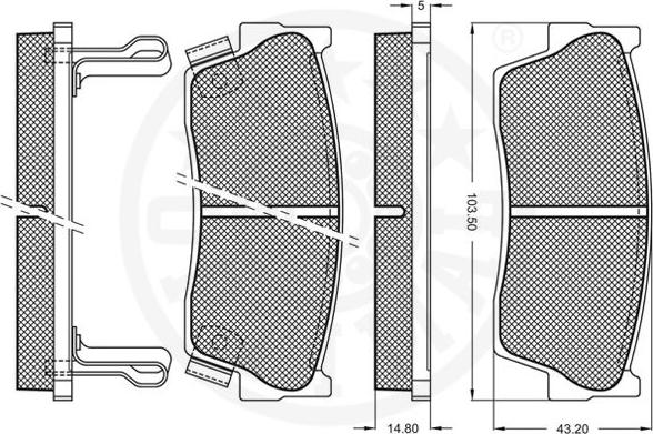 Optimal 9592 - Kit pastiglie freno, Freno a disco autozon.pro