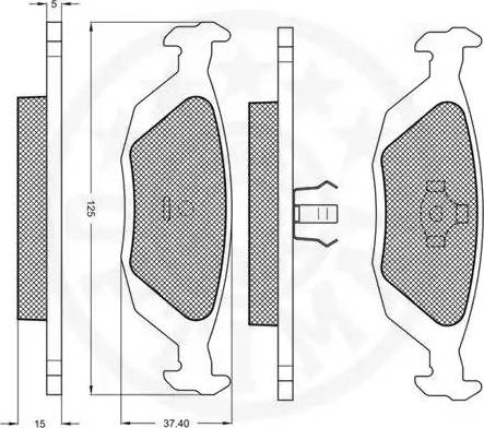 Optimal 9541 - Kit pastiglie freno, Freno a disco autozon.pro