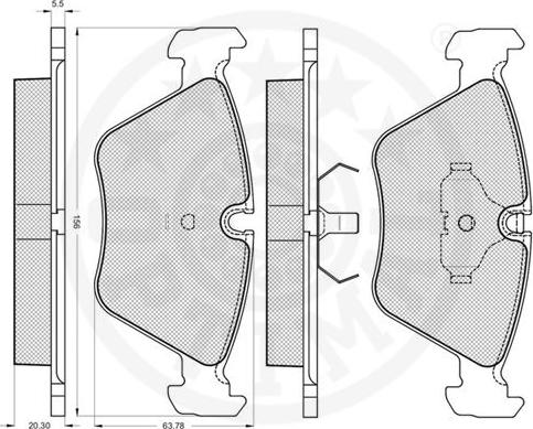 Optimal 9551 - Kit pastiglie freno, Freno a disco autozon.pro