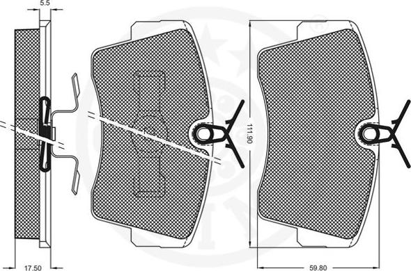 Optimal 9586 - Kit pastiglie freno, Freno a disco autozon.pro