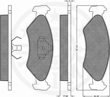 Optimal 9587 - Kit pastiglie freno, Freno a disco autozon.pro