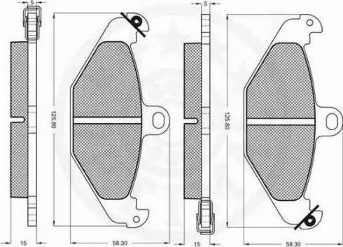 Optimal 9697 - Kit pastiglie freno, Freno a disco autozon.pro