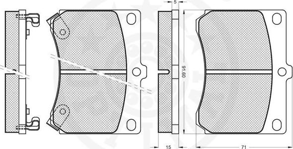 Optimal 9669 - Kit pastiglie freno, Freno a disco autozon.pro