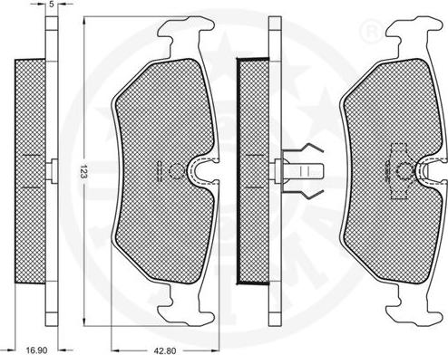 Optimal 9676 - Kit pastiglie freno, Freno a disco autozon.pro