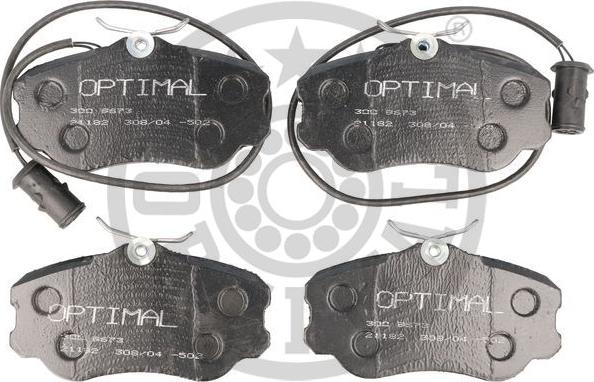 Optimal 9673 - Kit pastiglie freno, Freno a disco autozon.pro