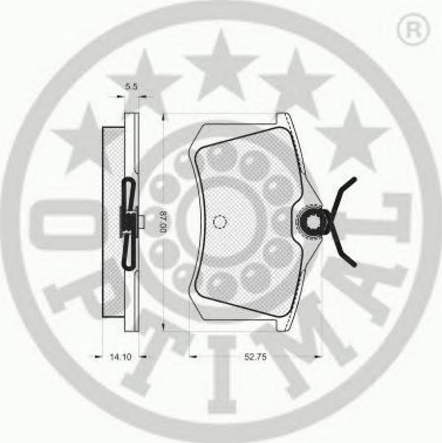 Optimal 9849 - Kit pastiglie freno, Freno a disco autozon.pro