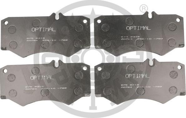 Optimal 9318 - Kit pastiglie freno, Freno a disco autozon.pro