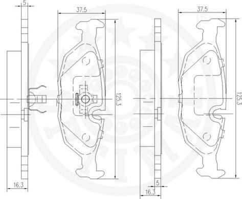 Optimal 9320 - Kit pastiglie freno, Freno a disco autozon.pro