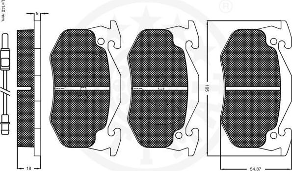 Optimal 9293 - Kit pastiglie freno, Freno a disco autozon.pro