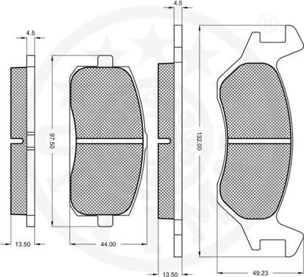 Optimal 9208 - Kit pastiglie freno, Freno a disco autozon.pro