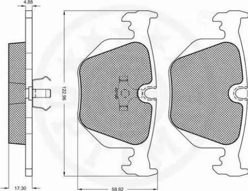 Optimal 9755 - Kit pastiglie freno, Freno a disco autozon.pro