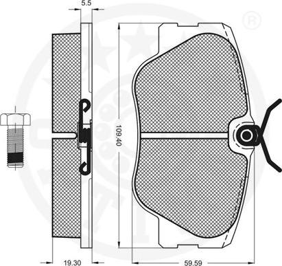 Optimal 9701 - Kit pastiglie freno, Freno a disco autozon.pro