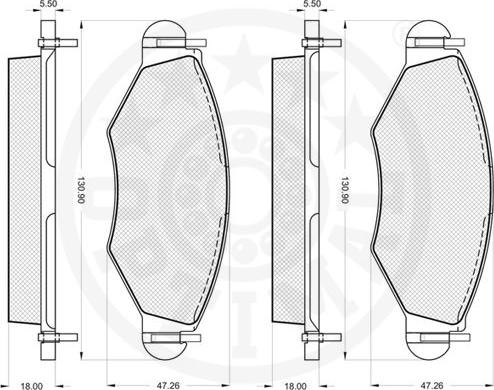 Optimal 64320 - Kit pastiglie freno, Freno a disco autozon.pro