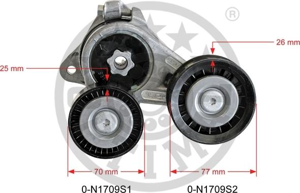 Optimal 0-N1709 - Tendicinghia, Cinghia Poly-V autozon.pro