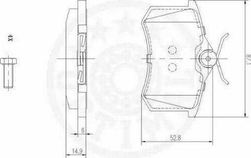 Optimal 10094 - Kit pastiglie freno, Freno a disco autozon.pro