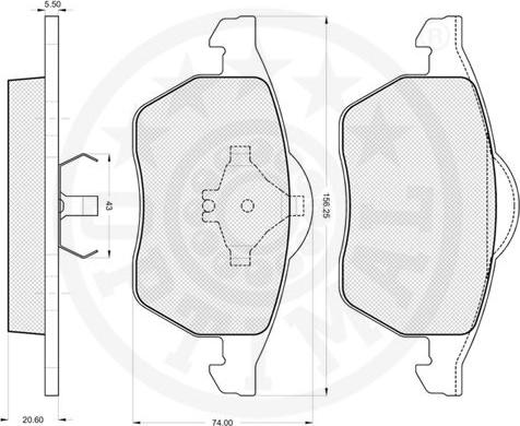 Optimal 10129 - Kit pastiglie freno, Freno a disco autozon.pro