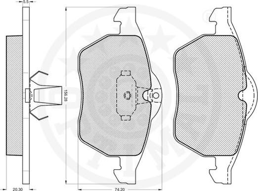 Optimal 10124 - Kit pastiglie freno, Freno a disco autozon.pro