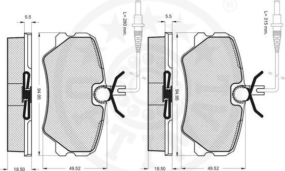 Optimal 10126 - Kit pastiglie freno, Freno a disco autozon.pro