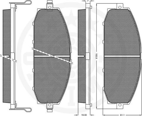 Optimal 10346 - Kit pastiglie freno, Freno a disco autozon.pro