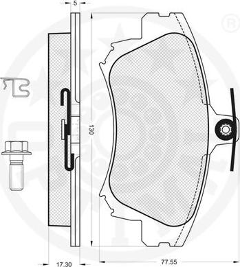 Optimal 10335 - Kit pastiglie freno, Freno a disco autozon.pro