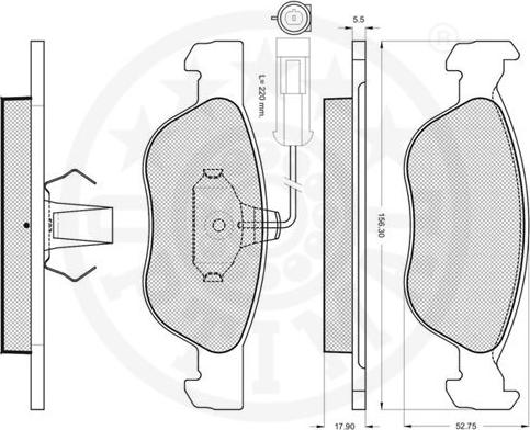 Optimal 10230 - Kit pastiglie freno, Freno a disco autozon.pro