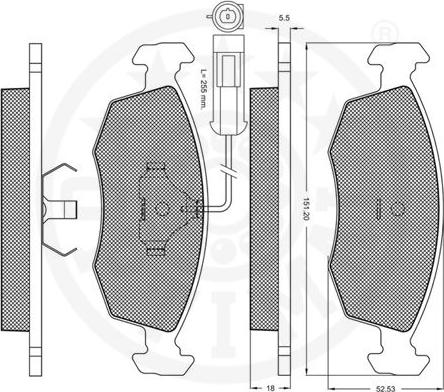 Optimal 10275 - Kit pastiglie freno, Freno a disco autozon.pro