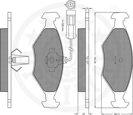 Optimal 10276 - Kit pastiglie freno, Freno a disco autozon.pro