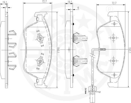 Optimal 12498 - Kit pastiglie freno, Freno a disco autozon.pro