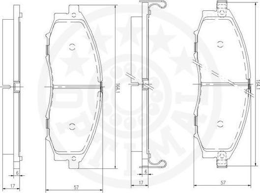 Optimal 12402 - Kit pastiglie freno, Freno a disco autozon.pro