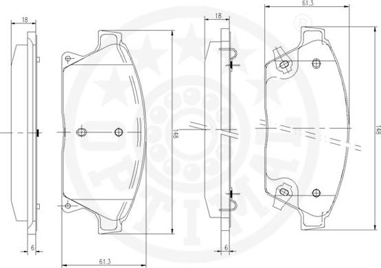 Optimal 12407 - Kit pastiglie freno, Freno a disco autozon.pro