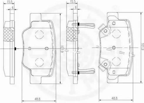 Optimal 12565 - Kit pastiglie freno, Freno a disco autozon.pro